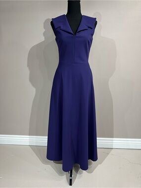 Sleeveless Collared Midi Dress in Deep Violet from Greta Constantine